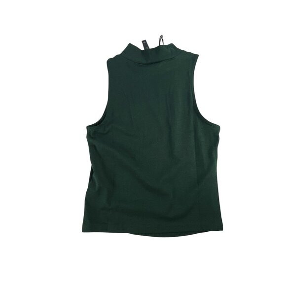 Silver Jeans Co. Dark Green Mock Neck Sleeveless Tank Top Size XS NWT - Picture 2 of 6